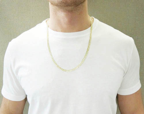 10k yellow gold cuban chain 16-26 inch 5.75mm