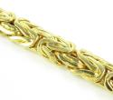 10k yellow gold flat byzantine chain 18 inch 6.5mm