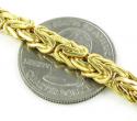 10k yellow gold flat byzantine chain 18 inch 6.5mm