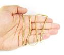 10k yellow gold flat byzantine chain 16 inch 4mm