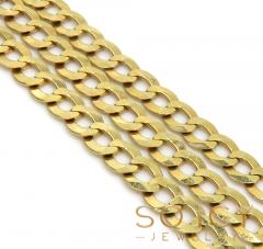 10k yellow gold solid cuban chain 18-30 inch 3.80mm