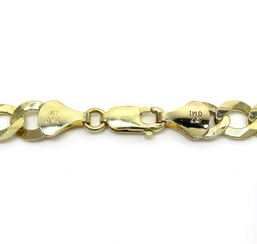 Buy 10k Yellow Gold Solid Cuban Chain 20-30 Inch 8.5mm Online at 