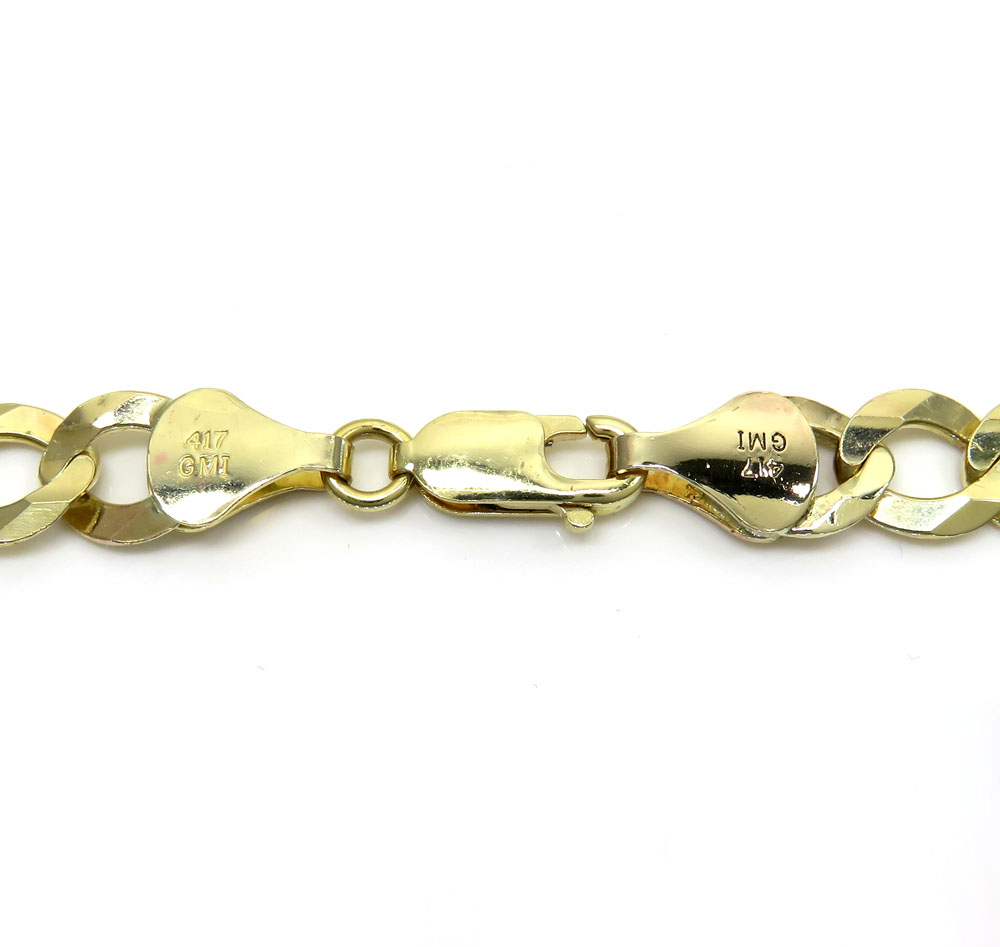 10k yellow gold solid cuban chain 20-30