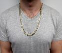 10k yellow gold solid cuban chain 20-30