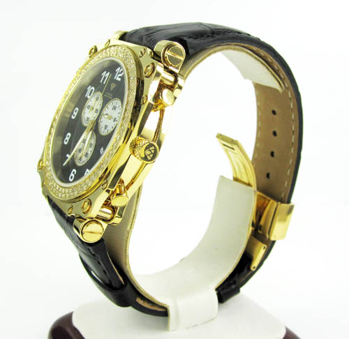 Mens aqua master cargo diamond watch 1.25ct