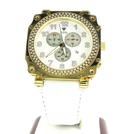Mens aqua master cargo diamond watch 1.25ct