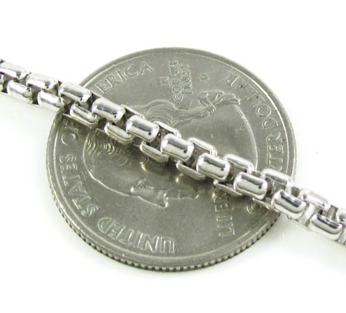 925 white sterling silver box link chain 16-26 inch 3.5mm