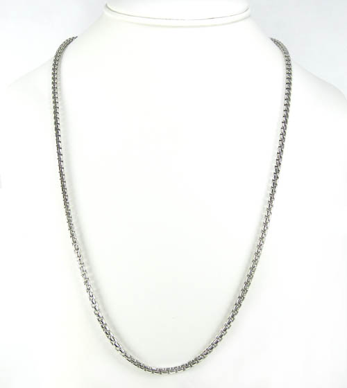 925 white sterling silver box link chain 16-26 inch 3.5mm - Image 6
