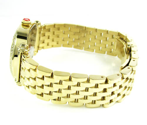 Ladies michele caber isle diamond yellow stainless steel watch 0.58ct - Image 3