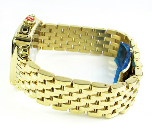 Ladies michele deco day diamond dial yellow stainless steel watch 0.05ct - Image 4