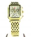 Ladies michele deco day diamond dial yellow stainless steel watch 0.05ct