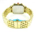 Ladies michele deco day diamond dial yellow stainless steel watch 0.05ct