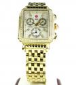 Ladies michele deco day diamond yellow stainless steel watch 0.66ct