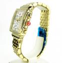 Ladies michele deco day diamond yellow stainless steel watch 0.66ct