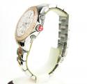 Ladies michele jetway diamond white & rose stainless steel watch 0.50ct
