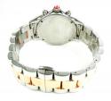 Ladies michele jetway diamond white & rose stainless steel watch 0.50ct
