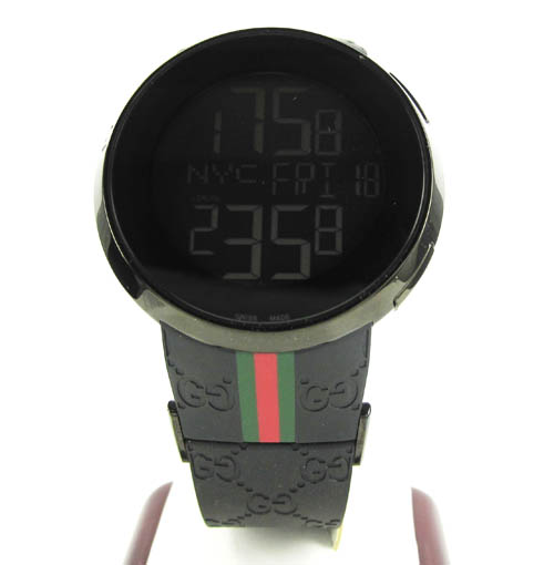 Mens igucci black stainless steel digital watch - Image 2