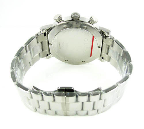 Mens gucci chronograph white stainless steel watch
