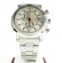 Mens gucci chronograph white stainless steel watch