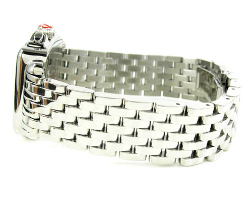 Ladies michele deco day diamond dial white stainless steel watch 0.05ct - Image 4