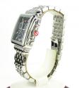 Ladies michele deco day diamond dial white stainless steel watch 0.05ct