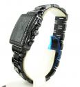 Ladies michele deco day black diamond dial black stainless steel watch 0.60ct