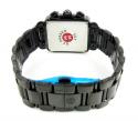 Ladies michele deco day black diamond dial black stainless steel watch 0.60ct