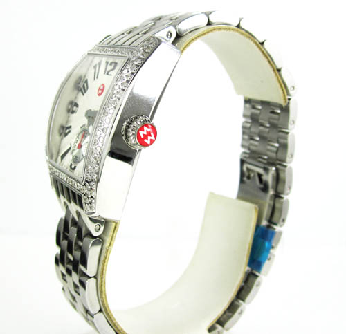 Ladies michele mini urban diamond white stainless steel watch 0.65ct - Image 3