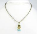 14k yellow gold enamel diamond baby shoe pendant 0.01ct