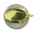 14k yellow gold yellow enamel diamond flower baby shoe pendant 0.09ct