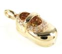 18k gold diamond baby shoe pendant 0.08ct