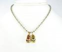 18k gold diamond baby shoe pendant 0.08ct