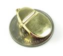 14k yellow gold diamond & purple sapphire baby shoe pendant 0.51ct