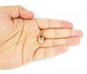 18k rose gold diamond baby shoe pendant 0.92ct