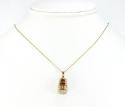18k rose gold diamond baby shoe pendant 0.92ct