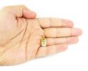 18k yellow gold diamond baby shoe pendant 0.92ct