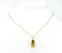 18k yellow gold diamond baby shoe pendant 0.92ct