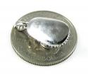 18k white gold diamond & blue sapphire baby shoe pendant 0.51ct