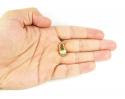 14k yellow gold diamond & green emerald baby shoe pendant 0.17ct