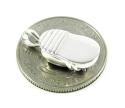 14k white gold purple ruby baby shoe pendant 0.20ct