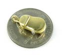 14k yellow gold diamond heart baby shoe pendant 0.09ct