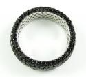 Ladies 14k white gold black diamond eternity band 4.75ct