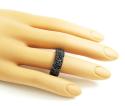 Ladies 14k white gold black diamond eternity band 4.75ct
