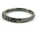 Ladies 14k black gold black diamond wedding band 0.39ct