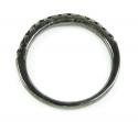 Ladies 14k black gold black diamond wedding band 0.39ct