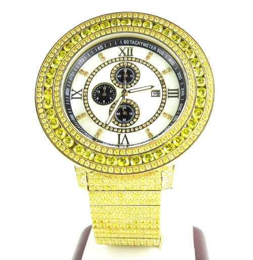 iced out cz watch