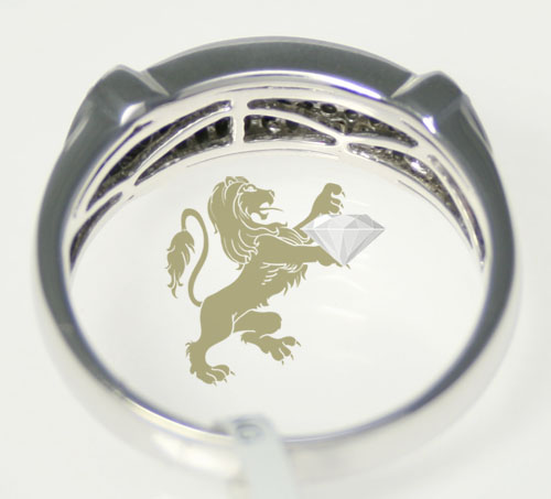 0.60ct mens 14k gold round cut black diamond band - Image 5