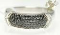 0.60ct mens 14k gold round cut black diamond band