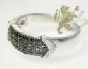0.60ct mens 14k gold round cut black diamond band