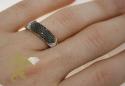0.60ct mens 14k gold round cut black diamond band